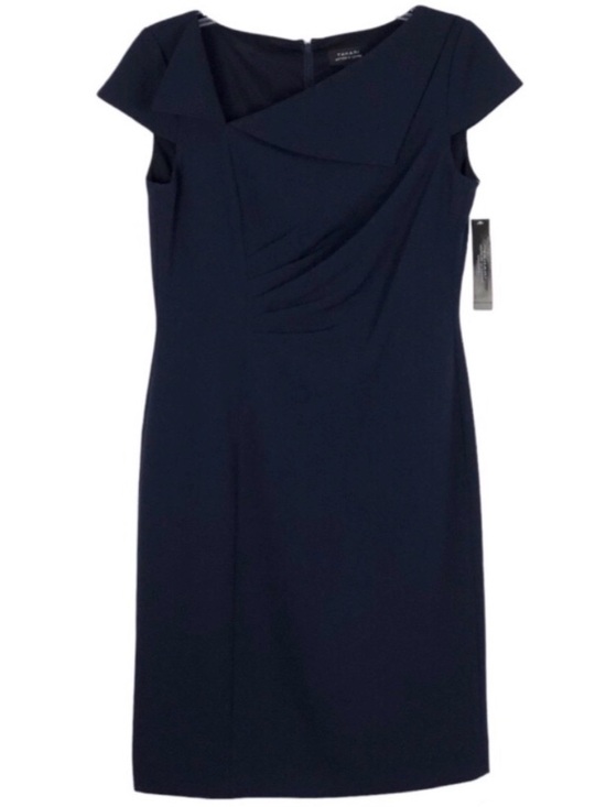 Tahari ASL Dresses & Skirts - Tahari ASL Navy Asymmetric Collared Sheath Dress 6